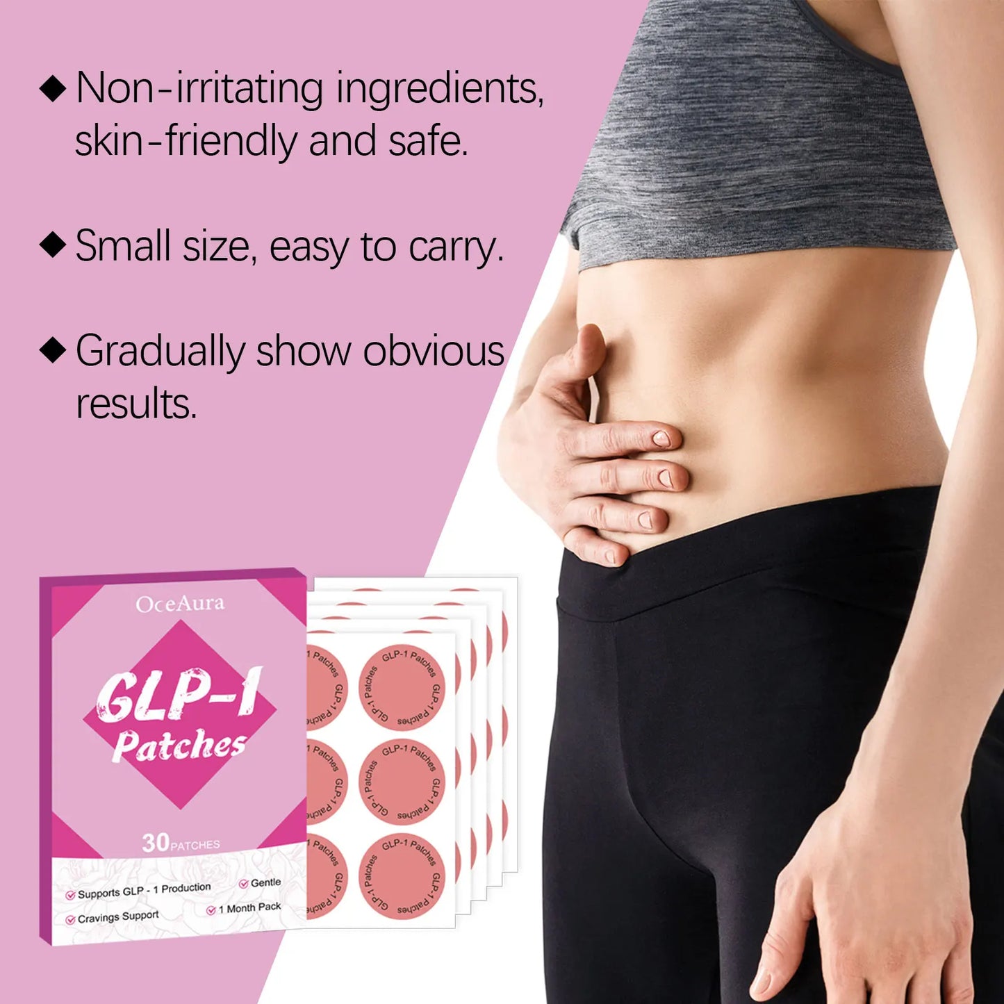 30/60/90pcs Slimming GLP-1 Patches Fat Burner Appetite Control Improve Stomach Regulating Insulin Metabolise Body Shape Sticker